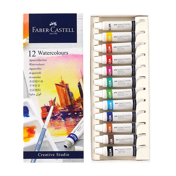 Acuarela Creative Studio 9ml 12 tubos Faber Castel