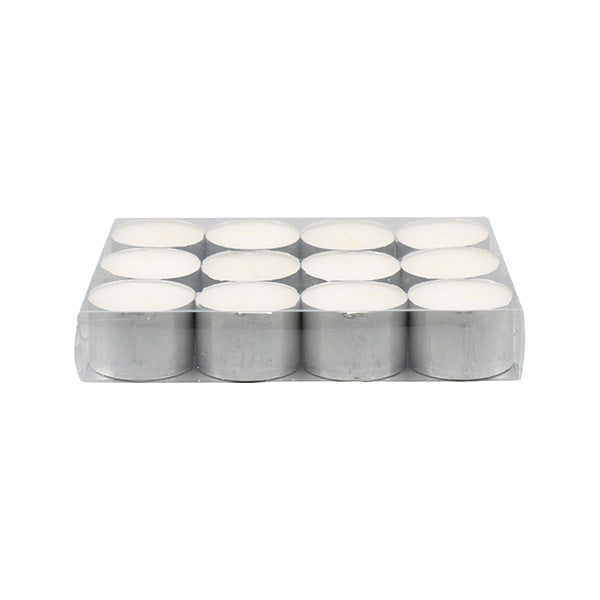 Set candelas 12 piezas blancas 3cm