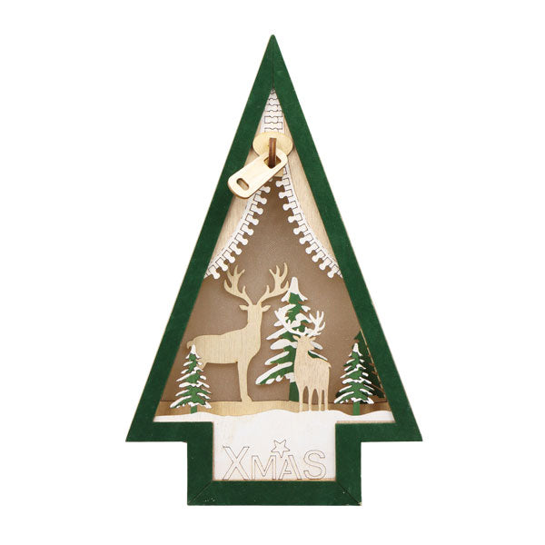 Adorno navideño de madera