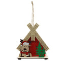 Adorno casita navideña de madera