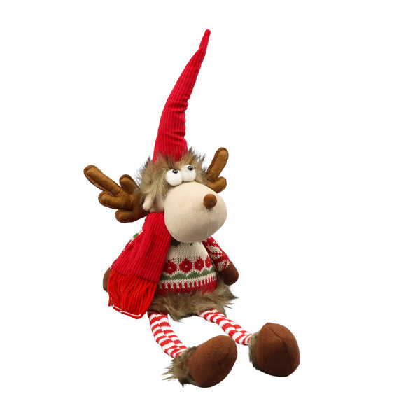 Figura reno sentado navideño 55cm