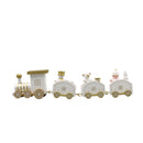 Adorno navideño tren de madera 22.5cm