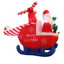 Inflable navideño santa en helicóptero 190cm
