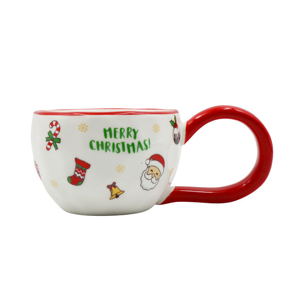 Taza navideña blanca