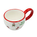 Taza navideña blanca