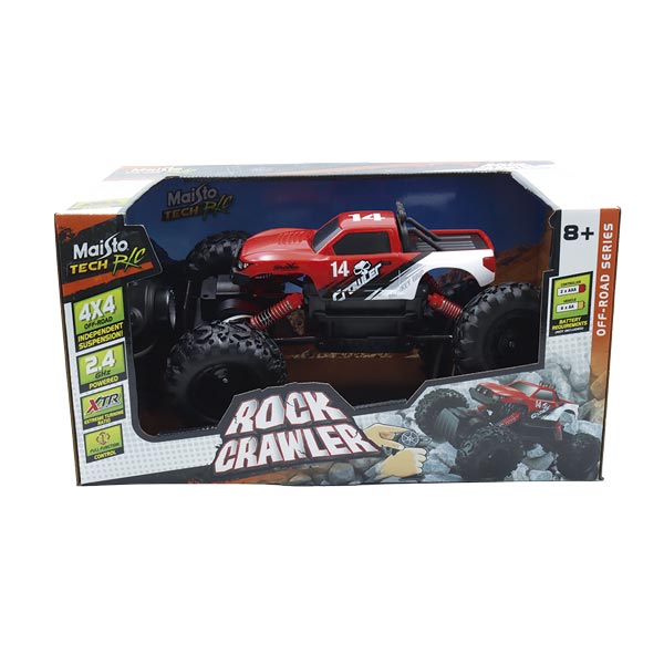 Vehículo r/c rock crawler rojo