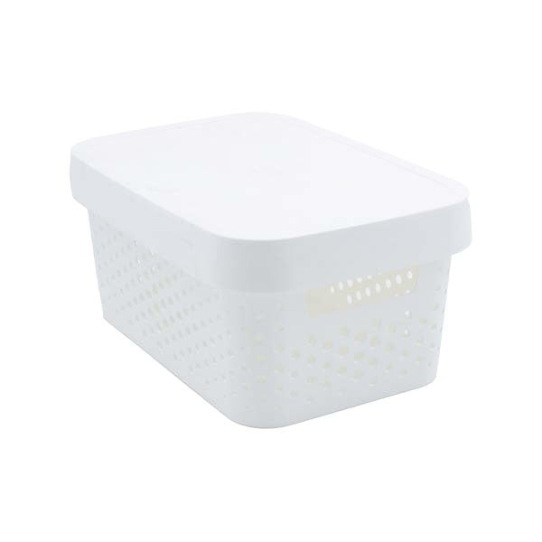 Canasta organizadora con tapa 5L