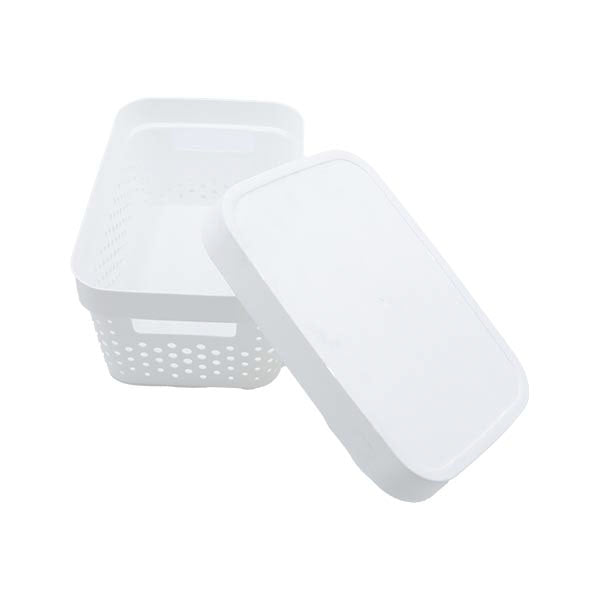 Canasta organizadora con tapa 5L