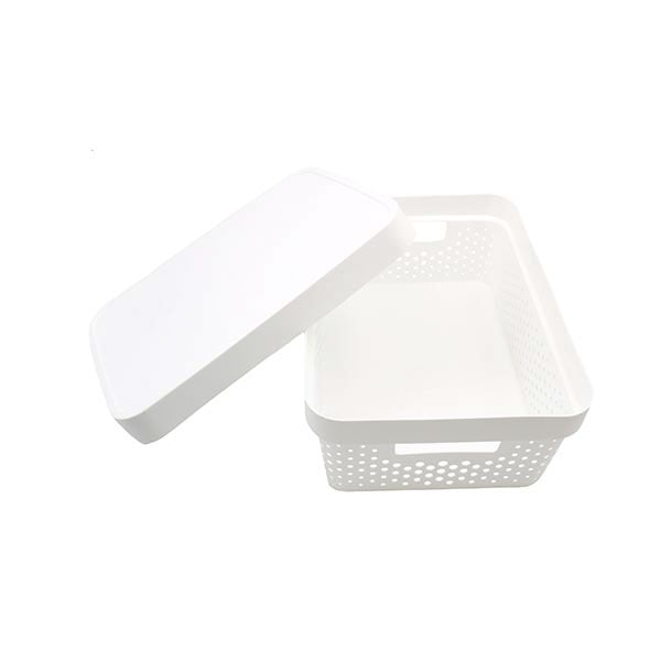 Canasta organizadora con tapa 12L