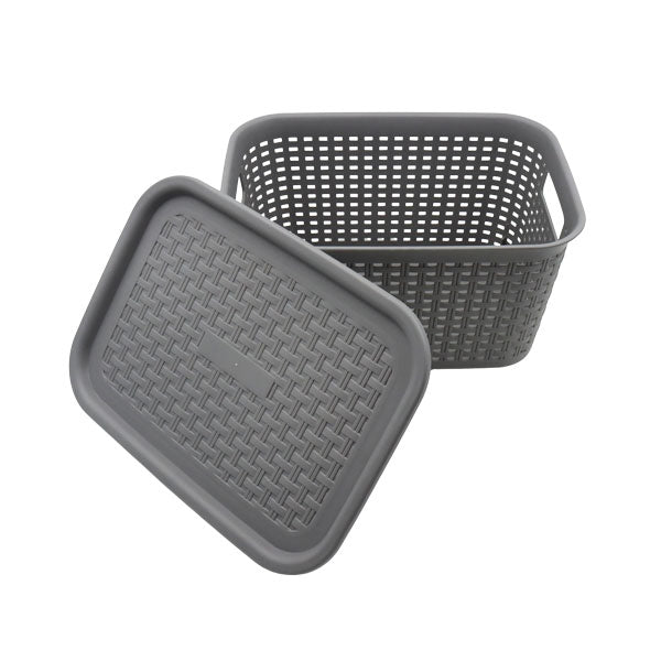 Canasta organizadora con tapa 6l