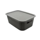 Canasta organizadora con tapa 13l