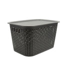 Canasta organizadora con tapa 24l