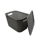 Canasta organizadora con tapa 24l