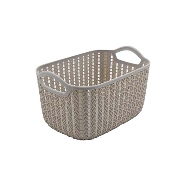 Canasta organizadora gris