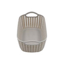 Canasta organizadora gris