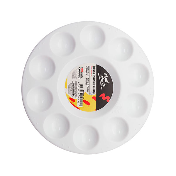 Paleta plástica para pintar redonda 17 centímetros Mont Marte