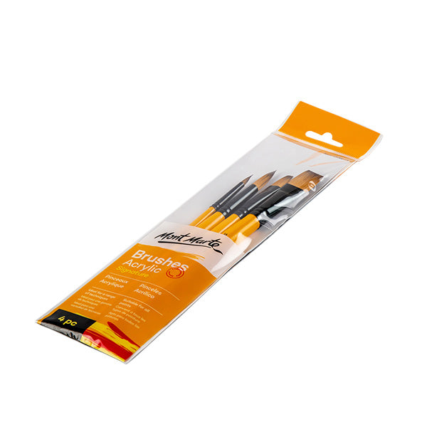 Pincel set acrílico 4 unidades Mont Marte