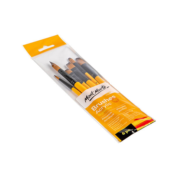Pincel set acrílico 6 unidades Mont Marte