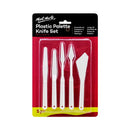 Cuchillos plásticos set 5 unidades Mont Marte