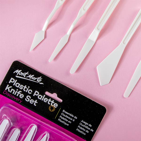 Cuchillos plásticos set 5 unidades Mont Marte