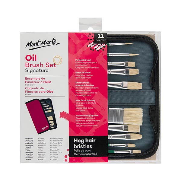 Pincel set oleo 11 unidades Mont Marte
