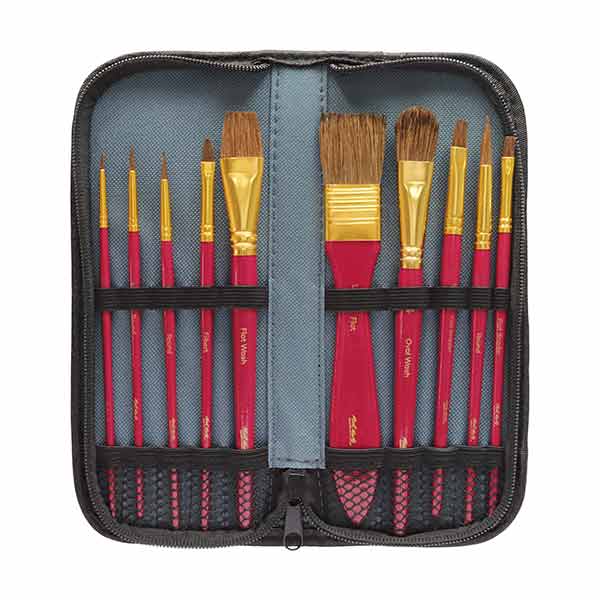 Pincel set acuarela 11 unidades Mont Marte