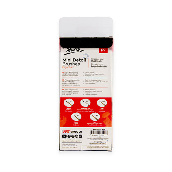 Pincel set 5 unidades Mont Marte