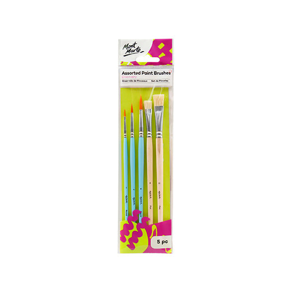 Pincel set 5 unidades 2 4 6 8 12 Mont Marte