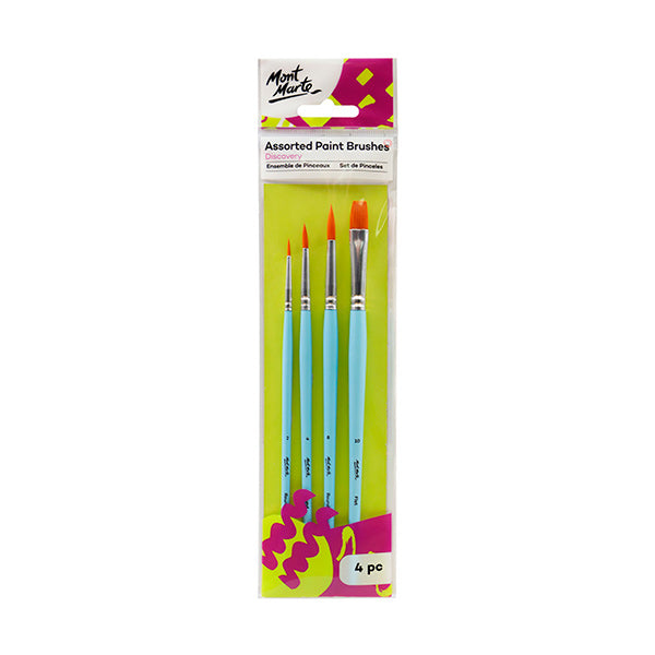 Pincel set 4 unidades 2 4 8 10 Mont Marte