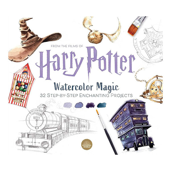 Libro colorear Harry Potter: Magia de la acuarela