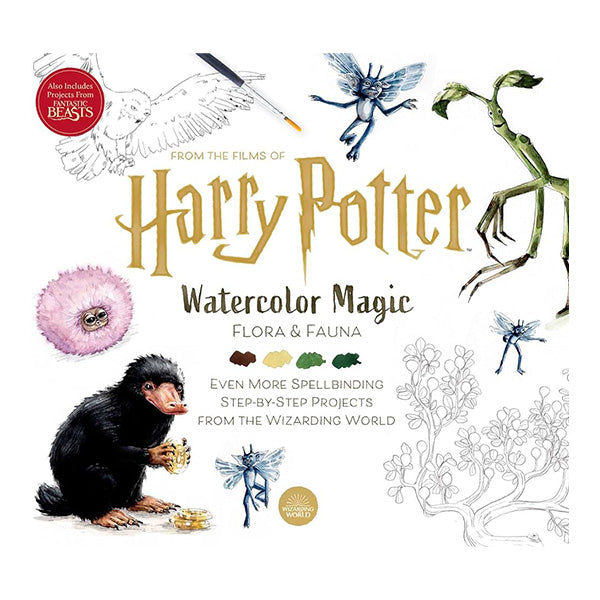 Libro colorear Harry Potter: Flora y fauna