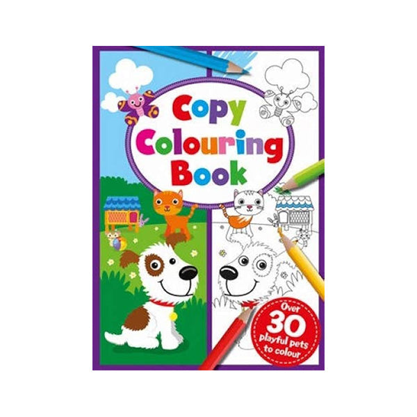 Copia y colorea mascotas