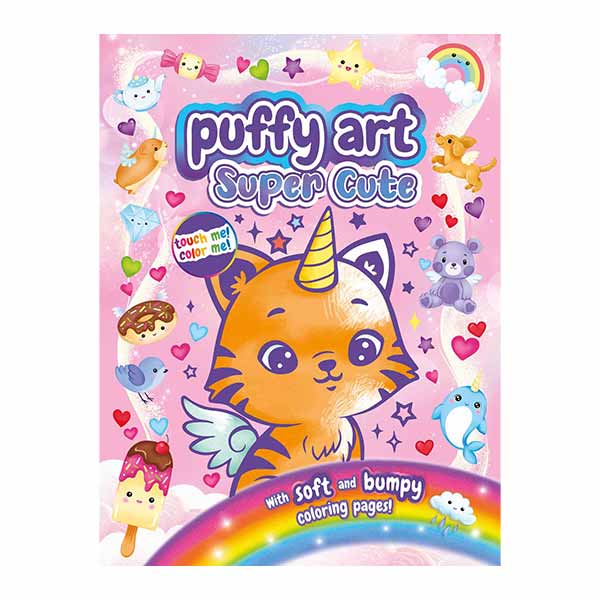 Libro colorear puffy art