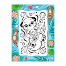 Libro colorear puffy art