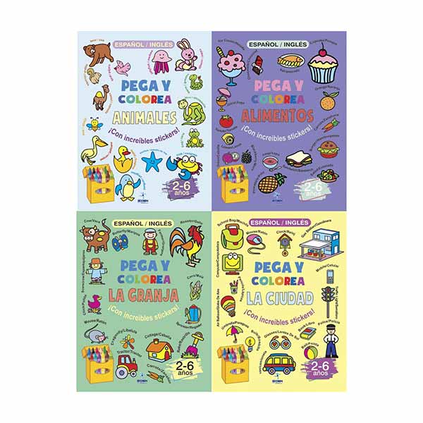 Pega y colorea