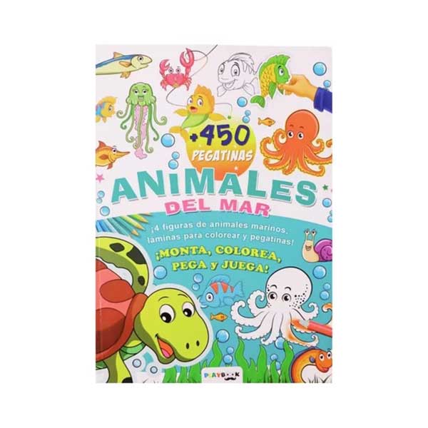 450 pegatinas de animales del mar