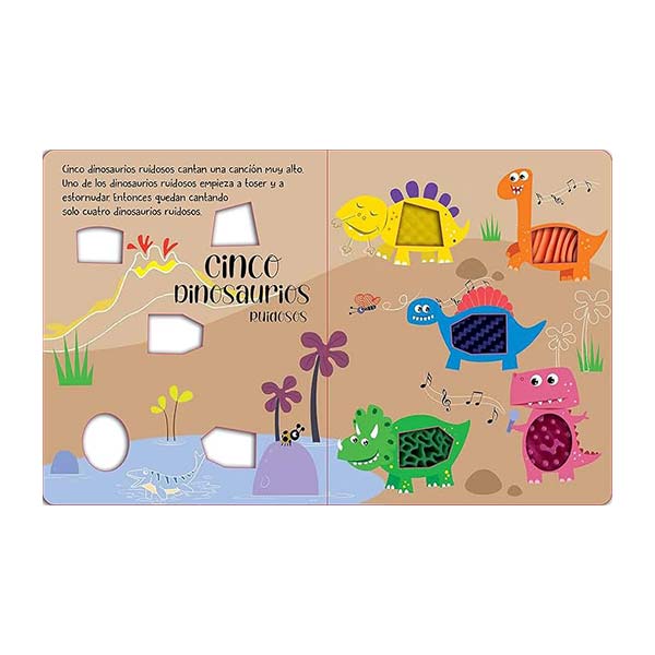 Cinco dinosaurios ruidosos