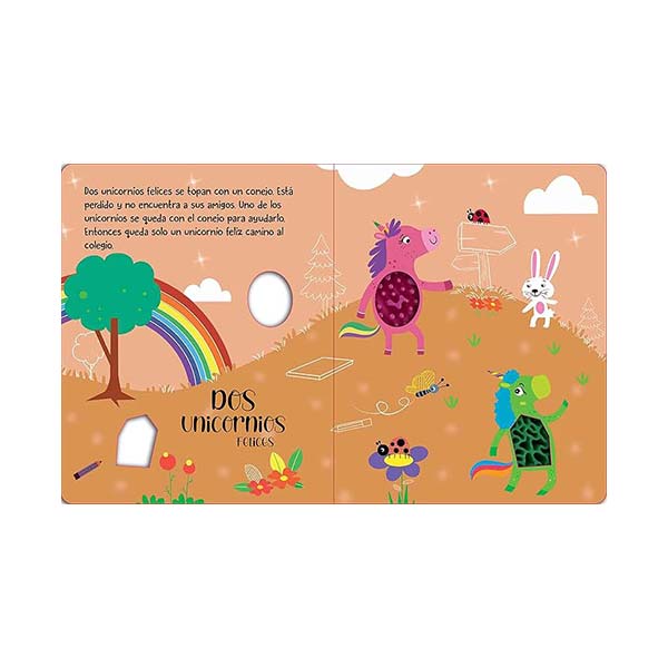 Cinco unicornios felices