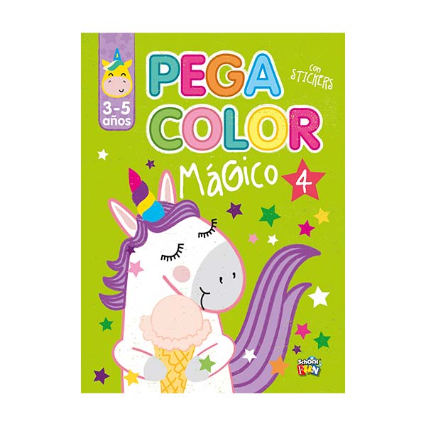 Pega color con stickers: Mágico 4