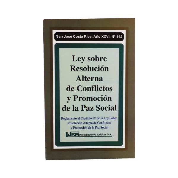 LEY RESOLUCION ALTERNA DE CONFLICTOS