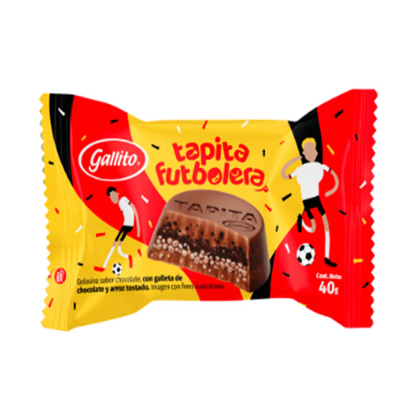 Chocolate Tapita Futbulera 40 gramos.