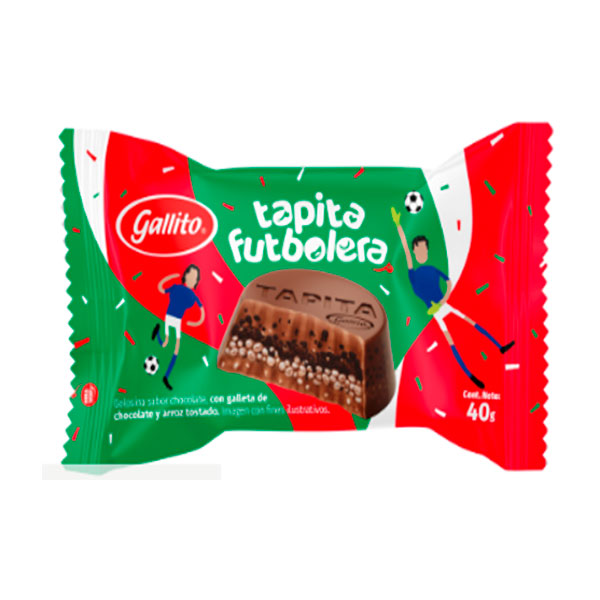 Chocolate Tapita Futbulera 40 gramos.